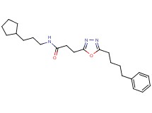 N-(3-cyclopentylpropyl)-3-[5-(4-phenylbutyl)-1,3,4-oxadiazol-2-yl]propanamide