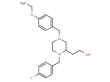 2-[4-(4-ethoxybenzyl)-1-(4-fluorobenzyl)-2-piperazinyl]ethanol