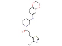 N-(2,3-dihydro-1,4-benzodioxin-6-yl)-1-[3-(4-methyl-1,3-thiazol-5-yl)propanoyl]-3-piperidinamine
