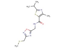 2-isopropyl-4-methyl-N-({3-[(methylthio)methyl]-1,2,4-oxadiazol-5-yl}methyl)-1,3-thiazole-5-carboxamide