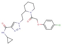 1-(2-{1-[(4-chlorophenoxy)acetyl]-2-piperidinyl}ethyl)-N-cyclopropyl-1H-1,2,3-triazole-4-carboxamide