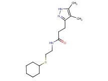 N-[2-(cyclohexylthio)ethyl]-3-(4,5-dimethyl-1H-pyrazol-3-yl)propanamide