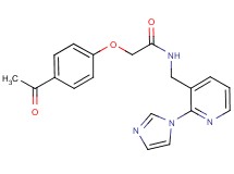 2-(4-acetylphenoxy)-N-{[2-(1H-imidazol-1-yl)-3-pyridinyl]methyl}acetamide