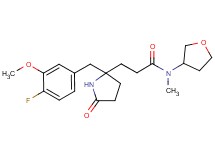 3-[2-(4-fluoro-3-methoxybenzyl)-5-oxo-2-pyrrolidinyl]-N-methyl-N-(tetrahydro-3-furanyl)propanamide