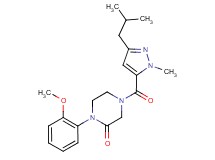 4-[(3-isobutyl-1-methyl-1H-pyrazol-5-yl)carbonyl]-1-(2-methoxyphenyl)-2-piperazinone