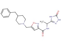 5-[(4-benzylpiperidin-1-yl)methyl]-N-[1-(5-oxo-4,5-dihydro-1H-1,2,4-triazol-3-yl)ethyl]isoxazole-3-carboxamide