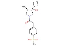 (3R*,4R*)-3-cyclobutyl-4-methyl-1-{[4-(methylsulfonyl)phenyl]acetyl}-3-pyrrolidinol