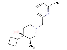 (3R*,4R*)-4-cyclobutyl-3-methyl-1-[(6-methylpyridin-2-yl)methyl]piperidin-4-ol