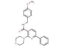 N-(4-methoxybenzyl)-2-(4-morpholinyl)-6-phenylnicotinamide