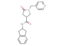 N-(2,3-dihydro-1H-inden-2-yl)-5-oxo-1-(4-pyridinylmethyl)-3-pyrrolidinecarboxamide trifluoroacetate