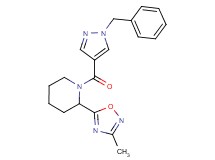 1-[(1-benzyl-1H-pyrazol-4-yl)carbonyl]-2-(3-methyl-1,2,4-oxadiazol-5-yl)piperidine