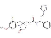 3-[2-(2-fluoro-4-methoxybenzyl)-5-oxo-2-pyrrolidinyl]-N-[3-(1H-imidazol-1-yl)-1-phenylpropyl]propanamide