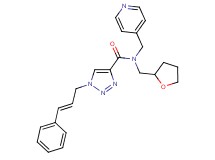 1-[(2E)-3-phenyl-2-propen-1-yl]-N-(4-pyridinylmethyl)-N-(tetrahydro-2-furanylmethyl)-1H-1,2,3-triazole-4-carboxamide
