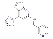 N-(pyridin-3-ylmethyl)-4-(1,3-thiazol-2-yl)-1H-pyrrolo[2,3-b]pyridin-6-amine