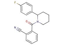 2-{[2-(4-fluorophenyl)-1-piperidinyl]carbonyl}benzonitrile