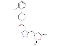 (2R*,6S*)-4-[(1-{2-[4-(2-chlorophenyl)-1-piperazinyl]-2-oxoethyl}-1H-tetrazol-5-yl)methyl]-2,6-dimethylmorpholine