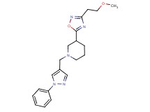 3-[3-(2-methoxyethyl)-1,2,4-oxadiazol-5-yl]-1-[(1-phenyl-1H-pyrazol-4-yl)methyl]piperidine