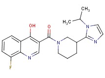 8-fluoro-3-{[3-(1-isopropyl-1H-imidazol-2-yl)-1-piperidinyl]carbonyl}-4-quinolinol