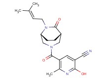 2-hydroxy-6-methyl-5-{[rel-(1S,5R)-6-(3-methyl-2-buten-1-yl)-7-oxo-3,6-diazabicyclo[3.2.2]non-3-yl]carbonyl}nicotinonitrile