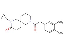 2-cyclopropyl-8-[(3,4-dimethylphenyl)acetyl]-2,8-diazaspiro[5.5]undecan-3-one
