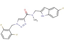 1-(2,6-difluorobenzyl)-N-[(5-fluoro-1H-indol-2-yl)methyl]-N-methyl-1H-1,2,3-triazole-4-carboxamide