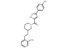 4-[5-({3-[2-(2-methylphenyl)ethyl]-1-piperidinyl}carbonyl)-1H-pyrazol-3-yl]phenol