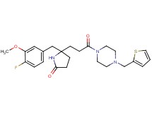 5-(4-fluoro-3-methoxybenzyl)-5-{3-oxo-3-[4-(2-thienylmethyl)-1-piperazinyl]propyl}-2-pyrrolidinone