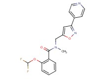 2-(difluoromethoxy)-N-methyl-N-{[3-(4-pyridinyl)-5-isoxazolyl]methyl}benzamide