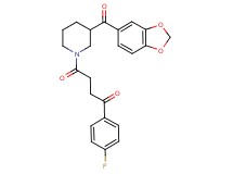 4-[3-(1,3-benzodioxol-5-ylcarbonyl)-1-piperidinyl]-1-(4-fluorophenyl)-4-oxo-1-butanone