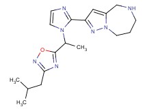 2-{1-[1-(3-isobutyl-1,2,4-oxadiazol-5-yl)ethyl]-1H-imidazol-2-yl}-5,6,7,8-tetrahydro-4H-pyrazolo[1,5-a][1,4]diazepine hydrochloride