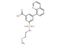 3-{[(2-methoxyethyl)amino]sulfonyl}-5-quinolin-8-ylbenzoic acid