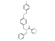 N-{4-[(4-fluorobenzyl)oxy]benzyl}-N-(3-pyridinylmethyl)-1,2,5-thiadiazole-3-carboxamide