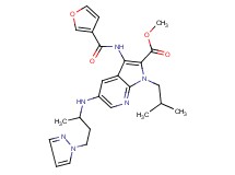 methyl 3-(3-furoylamino)-1-isobutyl-5-{[1-methyl-3-(1H-pyrazol-1-yl)propyl]amino}-1H-pyrrolo[2,3-b]pyridine-2-carboxylate