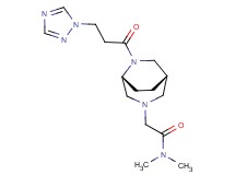 N,N-dimethyl-2-{(1S*,5R*)-6-[3-(1H-1,2,4-triazol-1-yl)propanoyl]-3,6-diazabicyclo[3.2.2]non-3-yl}acetamide