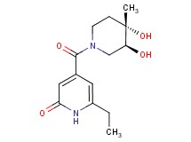 4-{[(3S*,4S*)-3,4-dihydroxy-4-methylpiperidin-1-yl]carbonyl}-6-ethylpyridin-2(1H)-one