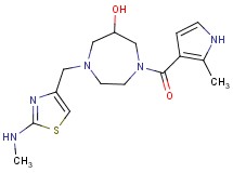 1-{[2-(methylamino)-1,3-thiazol-4-yl]methyl}-4-[(2-methyl-1H-pyrrol-3-yl)carbonyl]-1,4-diazepan-6-ol