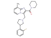 3-{[3-(2-fluorophenyl)-1-pyrrolidinyl]methyl}-8-methyl-2-(1-piperidinylcarbonyl)imidazo[1,2-a]pyridine