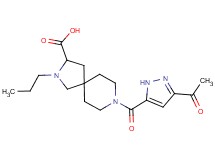 8-[(3-acetyl-1H-pyrazol-5-yl)carbonyl]-2-propyl-2,8-diazaspiro[4.5]decane-3-carboxylic acid