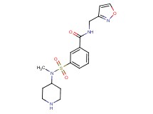 N-(isoxazol-3-ylmethyl)-3-{[methyl(piperidin-4-yl)amino]sulfonyl}benzamide