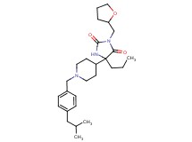5-[1-(4-isobutylbenzyl)-4-piperidinyl]-5-propyl-3-(tetrahydro-2-furanylmethyl)-2,4-imidazolidinedione