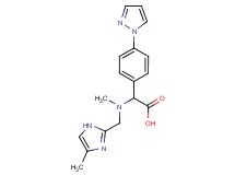 {methyl[(4-methyl-1H-imidazol-2-yl)methyl]amino}[4-(1H-pyrazol-1-yl)phenyl]acetic acid