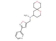 1,9-dioxaspiro[5.5]undec-4-yl(methyl)[(3-pyridin-3-ylisoxazol-5-yl)methyl]amine