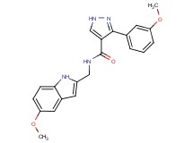 N-[(5-methoxy-1H-indol-2-yl)methyl]-3-(3-methoxyphenyl)-1H-pyrazole-4-carboxamide