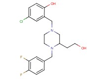 4-chloro-2-{[4-(3,4-difluorobenzyl)-3-(2-hydroxyethyl)-1-piperazinyl]methyl}phenol