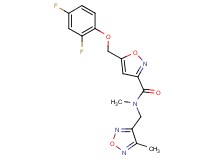5-[(2,4-difluorophenoxy)methyl]-N-methyl-N-[(4-methyl-1,2,5-oxadiazol-3-yl)methyl]-3-isoxazolecarboxamide