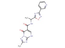 2-methyl-7-oxo-N-[1-(3-pyridin-3-yl-1,2,4-oxadiazol-5-yl)ethyl]-4,7-dihydro[1,2,4]triazolo[1,5-a]pyrimidine-6-carboxamide