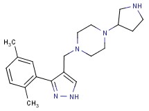 1-{[3-(2,5-dimethylphenyl)-1H-pyrazol-4-yl]methyl}-4-(3-pyrrolidinyl)piperazine dihydrochloride