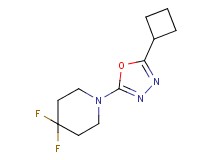 1-(5-cyclobutyl-1,3,4-oxadiazol-2-yl)-4,4-difluoropiperidine
