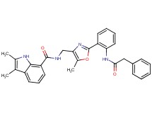 2,3-dimethyl-N-[(5-methyl-2-{2-[(phenylacetyl)amino]phenyl}-1,3-oxazol-4-yl)methyl]-1H-indole-7-carboxamide