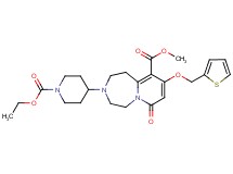 methyl 3-[1-(ethoxycarbonyl)-4-piperidinyl]-7-oxo-9-(2-thienylmethoxy)-1,2,3,4,5,7-hexahydropyrido[1,2-d][1,4]diazepine-10-carboxylate